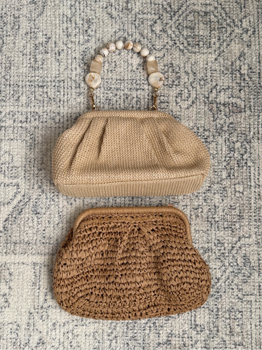 Neutral Woven Clutches (Bundle of 2)